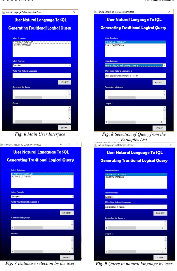 Fig. 7 Database selection by the user 