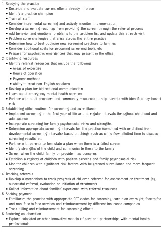 TABLE 2 Steps to Implement Behavioral and Emotional Screening in Practice