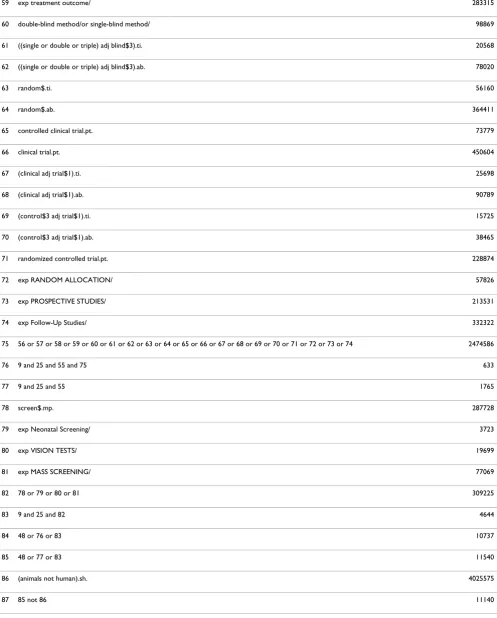 Table 1: Search strategy in Medline (Ovid) (Continued)