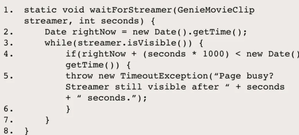 Figure 6: waiting for a busy streamer to go away