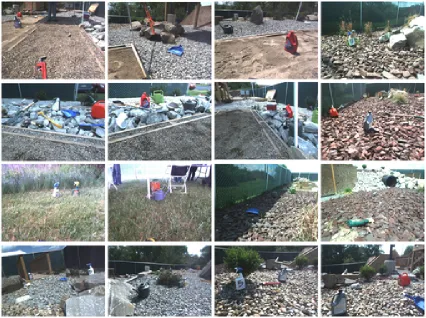 Figure 6.7: Representative images from the introduced outdoor dataset. The dataset was