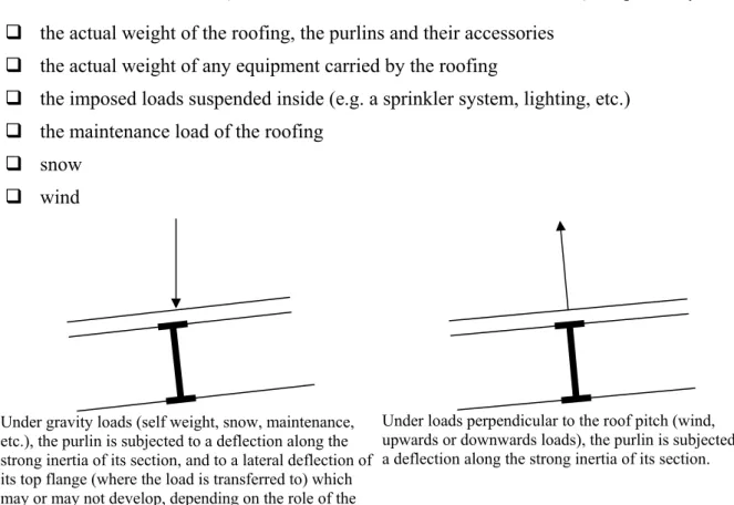 Figure 1.1  Purlin loads 