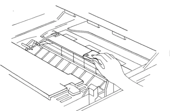 Figure 4: Cleaning the Transfer Guide 