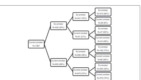 Figure 4 Probability tree for current smoker over survey waves 2–5.
