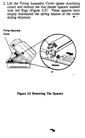 Figure 2.5 Removing The Spacers 