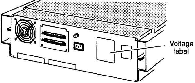 Figure 1-3   Location of Voltage Label