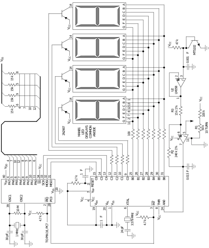 Figure 3. Serial Peripheral Interface Demonstration Schematic–+GFEDCBA14GFEDCBA14GFEDCBA14GFEDCBA141127812131