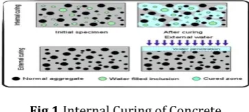 Fig 1.Internal Curing of Concrete 