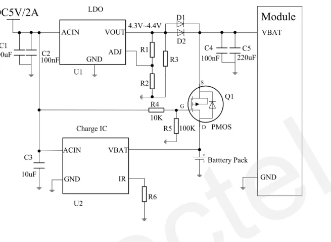 Figure 4: Reference external battery charging circuit   