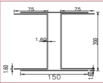 Fig 1: Cross section with dimensions (mm) 