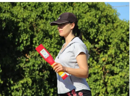 Figure 1: The long-distance relay baton in use 