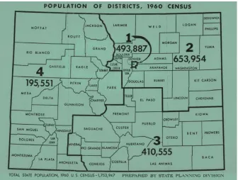 Figure 5. Colorado Senate apportionment: 1962 and 1964.  
