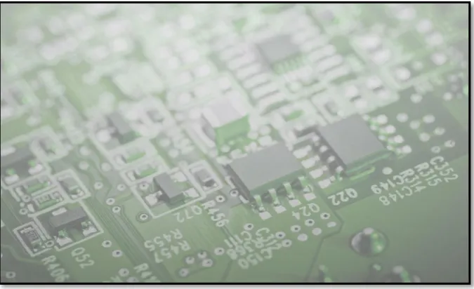 Figure 1.1: Example of  Printed Circuit Board. http://www.dreamstime.com/royalty-free-stock-photography-pcb-printed-circuit-board-3d-