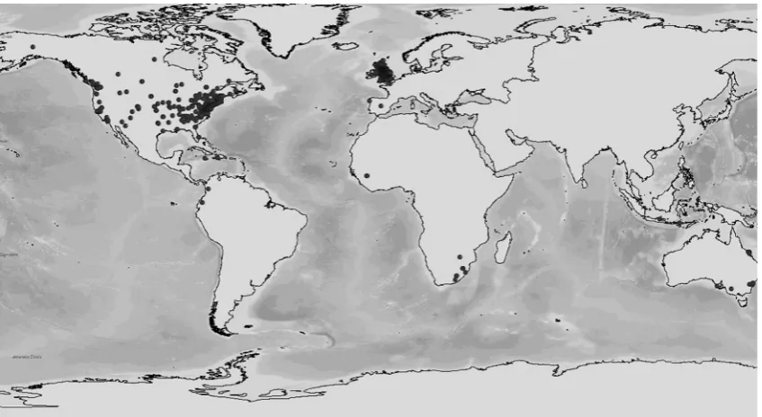 Figure 3. Distribution of the place-names in the gold-standard set 