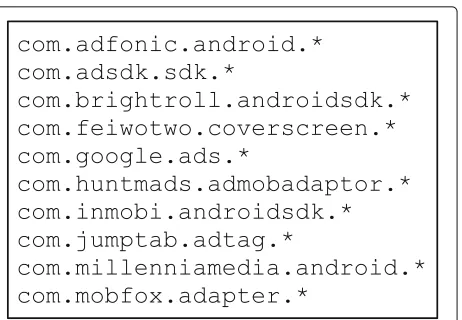 Fig. 19 Advertisement libraries included in the application