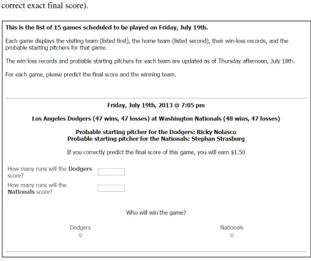 Figure A1 22. Experiment 3: Score + Winner condition predictions (incentivized for 