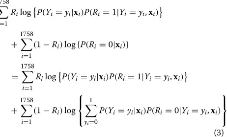 Table 4, where we see that294% abstention rate in (typical) participants with missingdata, which is implausibly large, and = −4 corresponds to a = 4 corresponds
