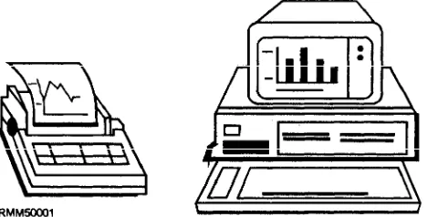 Figure 1-1.—Personal Computer Message Terminal (PCMT)with printer.