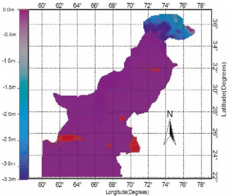 Fig. 2. The image plot of the C21 part of the geoid-quasigeoid separation.