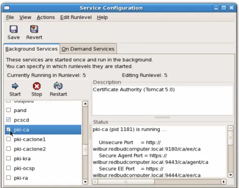 Figure 9.1. chkconfig Settings