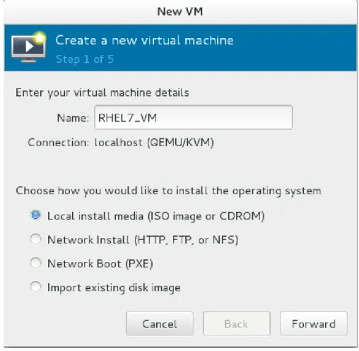 Figure 5.3. Name virtual machine and select installation method