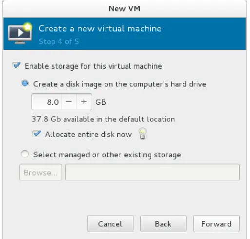 Figure 5.6. Configuring storage