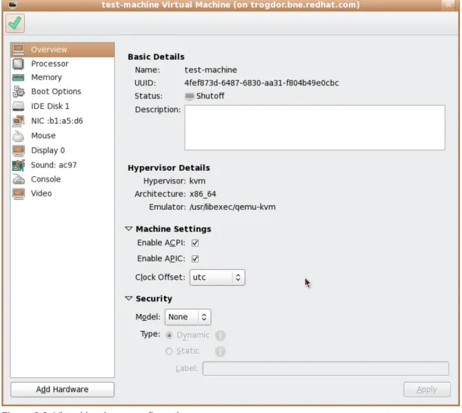 Figure 6.9. Virtual hardware configuration