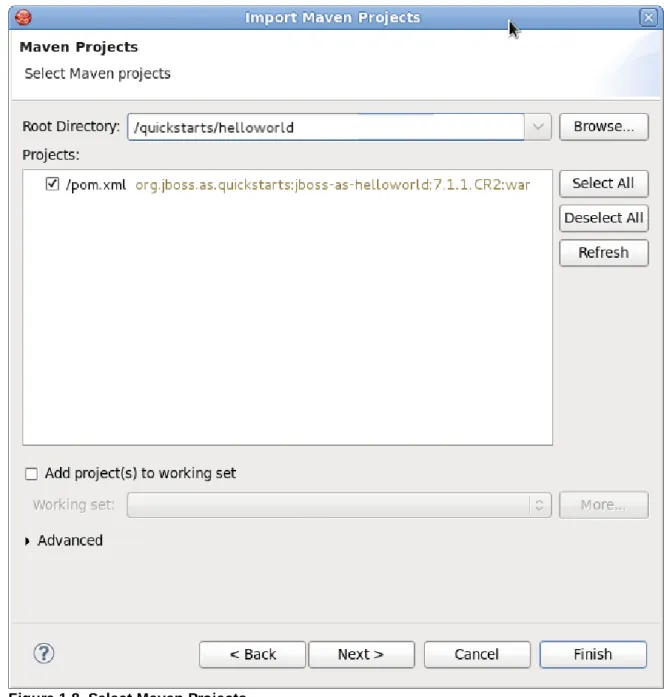 Figure 1.8. Select Maven Projects