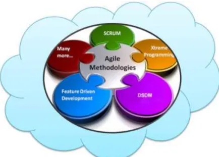 Fig. 5. Agile methodologies under cloud computing  No matter what cloud implementation is 