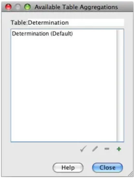 Table Aggregation Editor