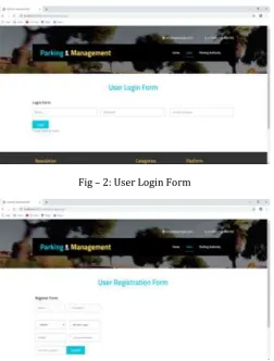 Fig – 2: User Login Form 