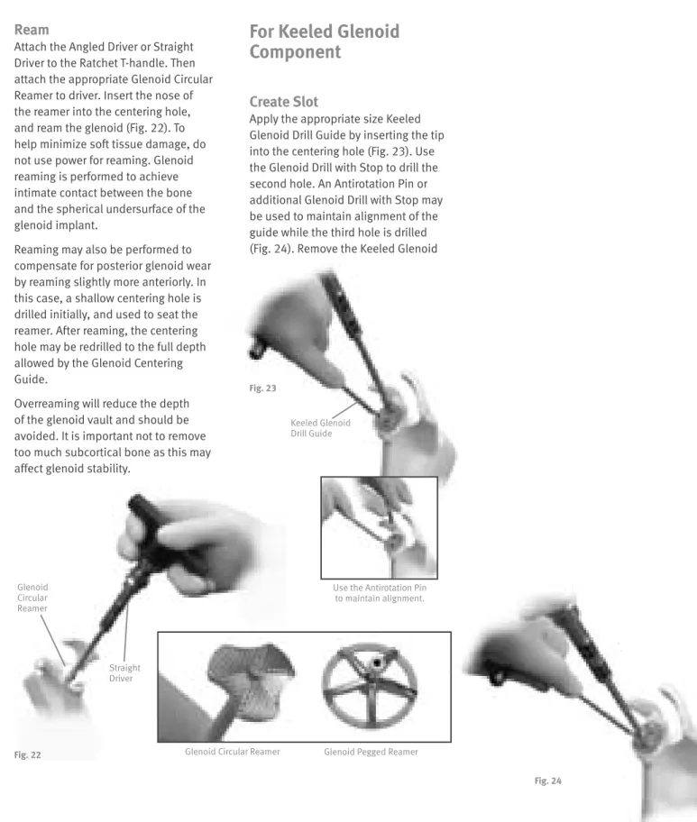 Fig. 22 Glenoid Circular Reamer Straight DriverReam