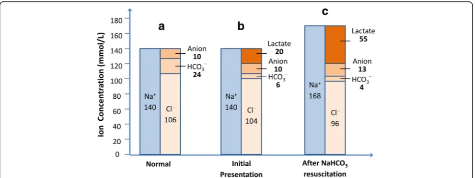 Fig. 4 The extracellular ionic compositional progression by Gamblegrams from our MALA case (The detailed information of the case was described inthe Additional file 1: Figure S4)