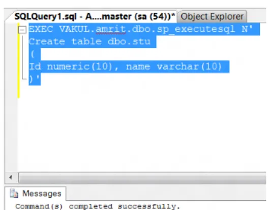 Figure 13: Check the availability of Second Instance  through Linked Servers in First Instance 