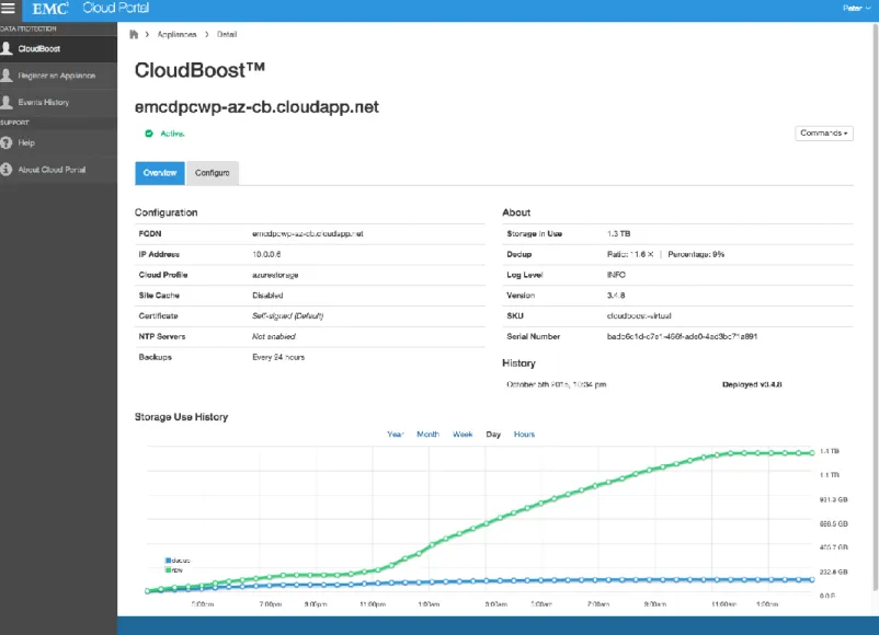 Figure 3 CloudBoost server usage details 