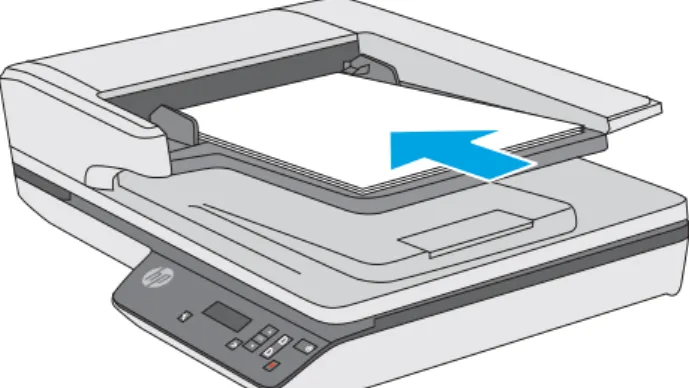 Figure 2-3  Load same-sized pages in the ADF input tray