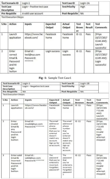 Fig -1:  Sample Test Case1 