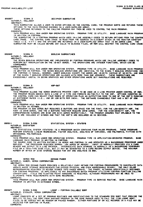 TABLE (I.E. SUBROUTINE X'F7') AND THE OPTIONS ARE RETURNED IN A USER-SUPPLIED ARRAY THAT IS 80 WORDS LONG