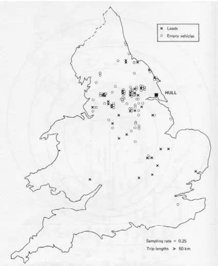 Figure 4.7.   Matching of Available Loads and Empty Vehicles on Trips to and from Hull 