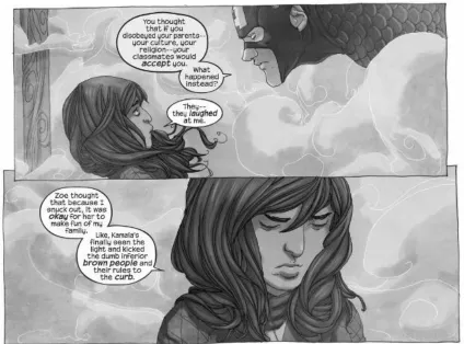 Figure 3. Ms. Marvel #1, pg. 17 panels 3 and 4  