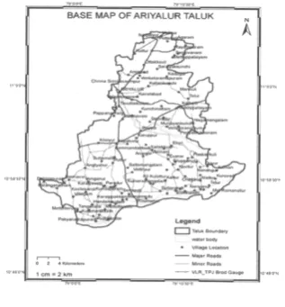 Fig-1: Base Map of Ariyalur Taluk 
