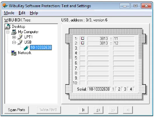 Figure 3.1  WibuKey Control Panel Applet 