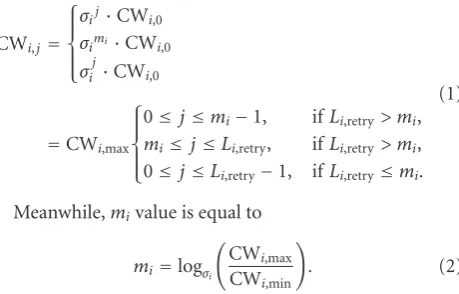 Figure 2: Comparison of diﬀerent backoﬀ classes with diﬀerent priorities.