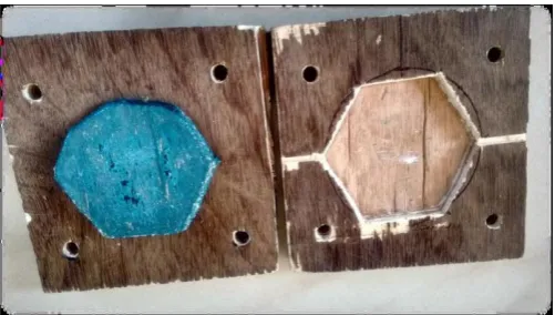 Fig 6. First trial product and die 
