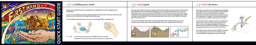 Figure 2. Page examples from the First Hand Quick Start Guide 