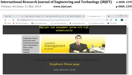 Fig -7: Employee Home Page 