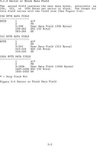 Figure 5-4 Sector or Block Data Field 