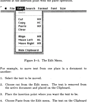 Figure 3-5. The Edit Menu. 