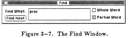 Figure 3-7. The Find Window. 