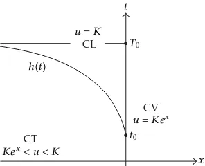 Figure 1: The free boundary h�t�.